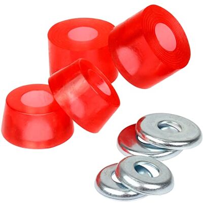 FunTomia Caoutchouc de direction pour longboard, skateboard ou mini board (Bushings) pour deux axes - Publicité FunTomia Caoutchouc de direction pour longboard, skateboard ou mini board (Bushings) pour deux axes - Publicité