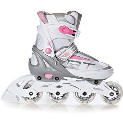 Roller en Ligne RAVEN Profession Pointure Ajustable Blanc/Rose Taille 35-39 (23cm-25,5cm) Réglable Mixte - Publicité Roller en Ligne RAVEN Profession Pointure Ajustable Blanc/Rose Taille 35-39 (23cm-25,5cm) Réglable Mixte - Publicité