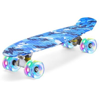 ERNAN Skateboard Complet Mini Cruiser pour Enfants 22",Skateboard avec Roues LED pour Enfants Débutants Filles Garçons Adolescents Adultes - Publicité ERNAN Skateboard Complet Mini Cruiser pour Enfants 22",Skateboard avec Roues LED pour Enfants Débutants Filles Garçons Adolescents Adultes - Publicité