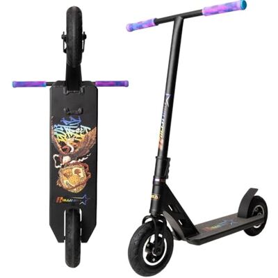 NKD Trottinette Stunt Bullit Dirt Roues gonflables 200 mm Aluminium 6061 Durable Conçue pour Durer Roulements ABEC-9 Guidon Rotatif à 360° - Publicité NKD Trottinette Stunt Bullit Dirt Roues gonflables 200 mm Aluminium 6061 Durable Conçue pour Durer Roulements ABEC-9 Guidon Rotatif à 360° - Publicité
