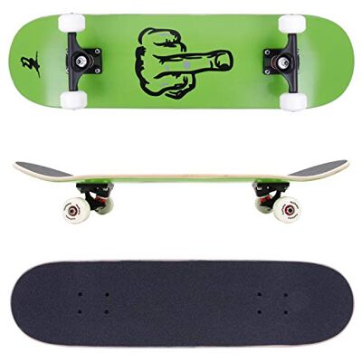 FunTomia Skateboard avec roulements mach1 ® – Roues à Profil cannelé (100 A) – Bois d'érable Canadien à 7 Couches (Doigt) - Publicité FunTomia Skateboard avec roulements mach1 ® – Roues à Profil cannelé (100 A) – Bois d'érable Canadien à 7 Couches (Doigt) - Publicité