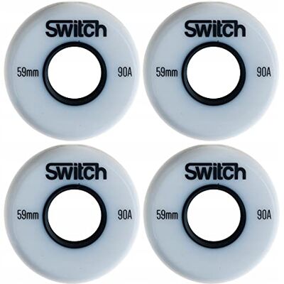 Roues Switch Boards pour patins à roulettes 59mm blanc agressif - Publicité Roues Switch Boards pour patins à roulettes 59mm blanc agressif - Publicité