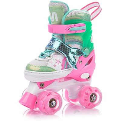 meteor Patins à roulettes pour Enfants et Adolescents Rollers en Ligne réglables avec 4 Roues chacune Patins à roulettes rétro pour Filles et garçons - Publicité meteor Patins à roulettes pour Enfants et Adolescents Rollers en Ligne réglables avec 4 Roues chacune Patins à roulettes rétro pour Filles et garçons - Publicité