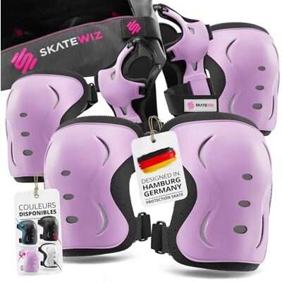 SKATEWIZ Genouillère Enfant Protection BMX, Protection Roller Fille Protege Genoux Skateboard Trotinette Freestyle, Patin a Roulette Fille Impact XS Enfants Rose Noir - Publicité SKATEWIZ Genouillère Enfant Protection BMX, Protection Roller Fille Protege Genoux Skateboard Trotinette Freestyle, Patin a Roulette Fille Impact XS Enfants Rose Noir - Publicité