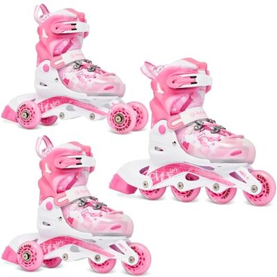 Roller en Ligne Princess du 30 au 33 EnfantBlanc/Rose Mixte Taille Ajustable Raven - Publicité Roller en Ligne Princess du 30 au 33 EnfantBlanc/Rose Mixte Taille Ajustable Raven - Publicité