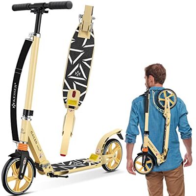 KESSER® trougetinette de Ville Trougetinette Roues 205 mm en PU Big Wheel trougetinette Pro-S avec Double Suspension, trougetinette de Ville Trougetinette Pliable et réglable en Hauteur, Creme - Publicité KESSER® trougetinette de Ville Trougetinette Roues 205 mm en PU Big Wheel trougetinette Pro-S avec Double Suspension, trougetinette de Ville Trougetinette Pliable et réglable en Hauteur, Creme - Publicité