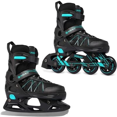 Roller en Ligne Expert du 40 au 43 Adulte EnfantNoir/Menthe Mixte Taille Ajustable Raven - Publicité Roller en Ligne Expert du 40 au 43 Adulte EnfantNoir/Menthe Mixte Taille Ajustable Raven - Publicité