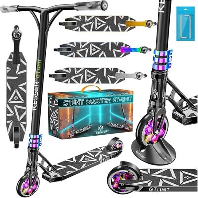 KESSER® Trougetinette de Freestyle GT-Limit 360Ḟ Direction trougetinette Funscooter Trougetinette de Freestyle avec béquille ABEC 9 roulements à Billes, Roues en PU 110 mm, - Publicité KESSER® Trougetinette de Freestyle GT-Limit 360Ḟ Direction trougetinette Funscooter Trougetinette de Freestyle avec béquille ABEC 9 roulements à Billes, Roues en PU 110 mm, - Publicité