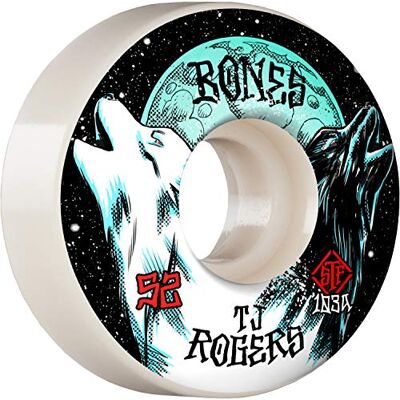 Bones Roues Skate (x4) STF V3 Rogers Howl Slims103A52mm Blanc - Publicité Bones Roues Skate (x4) STF V3 Rogers Howl Slims103A52mm Blanc - Publicité