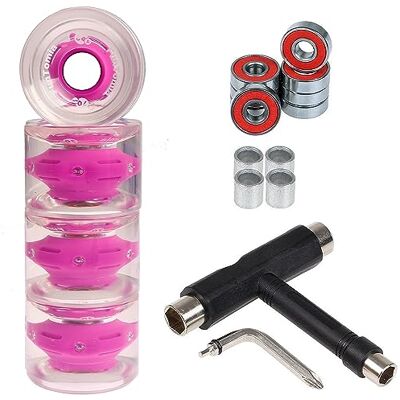 FunTomia 4X Longboard LED roués Wheels 70x51mm 86A 8X Mach1® roulements à Billes ABEC-11 - Publicité FunTomia 4X Longboard LED roués Wheels 70x51mm 86A 8X Mach1® roulements à Billes ABEC-11 - Publicité