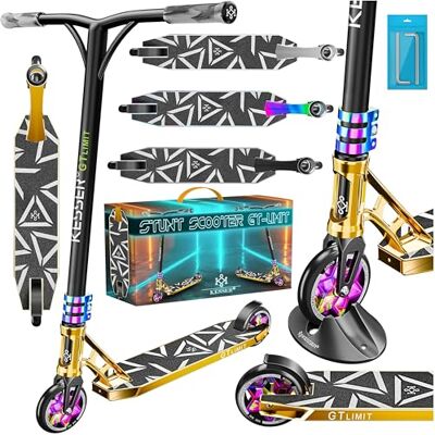 KESSER® Trougetinette de Freestyle GT-Limit 360Ḟ Direction trougetinette Funscooter Trougetinette de Freestyle avec béquille ABEC 9 roulements à Billes, Roues en PU 110 mm, - Publicité KESSER® Trougetinette de Freestyle GT-Limit 360Ḟ Direction trougetinette Funscooter Trougetinette de Freestyle avec béquille ABEC 9 roulements à Billes, Roues en PU 110 mm, - Publicité