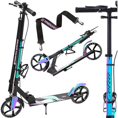 Trottinette Grande Roue Celia 200mm RAVEN Adulte Noir/Neo Chrome Mixte Stunt Scooter Robuste Kickscooter - Publicité Trottinette Grande Roue Celia 200mm RAVEN Adulte Noir/Neo Chrome Mixte Stunt Scooter Robuste Kickscooter - Publicité