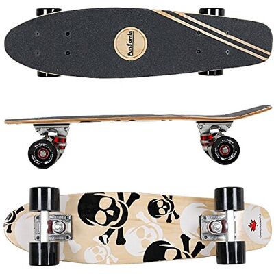 FunTomia Planche à roulettes Skateboard Mini Board Retro Cruiser Haute qualité Planche Érable Canadien 7-ply, avec Roues et ABEC-11 roulements ( NN) - Publicité FunTomia Planche à roulettes Skateboard Mini Board Retro Cruiser Haute qualité Planche Érable Canadien 7-ply, avec Roues et ABEC-11 roulements ( NN) - Publicité