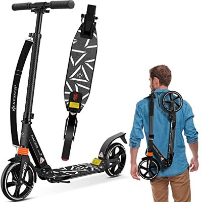 KESSER® trougetinette de Ville Trougetinette Roues 205 mm en PU Big Wheel trougetinette Pro-S avec Double Suspension, trougetinette de Ville Trougetinette Pliable et réglable en Hauteur, Carbon - Publicité KESSER® trougetinette de Ville Trougetinette Roues 205 mm en PU Big Wheel trougetinette Pro-S avec Double Suspension, trougetinette de Ville Trougetinette Pliable et réglable en Hauteur, Carbon - Publicité
