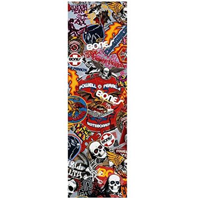 Powell-Peralta Griptape OG Autocollants pour skateboard Blanc 26,7 x 84 cm - Publicité Powell-Peralta Griptape OG Autocollants pour skateboard Blanc 26,7 x 84 cm - Publicité