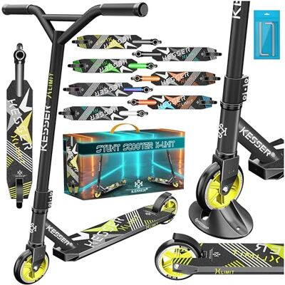 KESSER® Trottinette Freestyle Trottinette Freestyle X-Limit Direction à 360° Roulements à Billes ABEC 9 de 100 mm Roues en polyuréthane Robuste Anthracite - Publicité KESSER® Trottinette Freestyle Trottinette Freestyle X-Limit Direction à 360° Roulements à Billes ABEC 9 de 100 mm Roues en polyuréthane Robuste Anthracite - Publicité