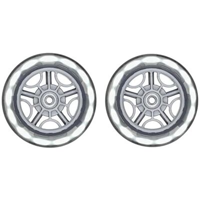 Globber Set 2 Roues Lumineuses Blanches GO-UP/Primo/Elite/Expert/Flow - Publicité Globber Set 2 Roues Lumineuses Blanches GO-UP/Primo/Elite/Expert/Flow - Publicité