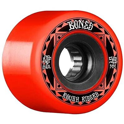 Bones Roues Skate ATF Rough Riders Rouge 59 mm - Publicité Bones Roues Skate ATF Rough Riders Rouge 59 mm - Publicité