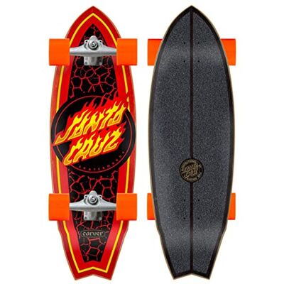 Santa Cruz - Flame Dot Shark Carver 9.85i - Flame Dot Shark - Carver 9.85i - Surf Skate - Publicité Santa Cruz - Flame Dot Shark Carver 9.85i - Flame Dot Shark - Carver 9.85i - Surf Skate - Publicité