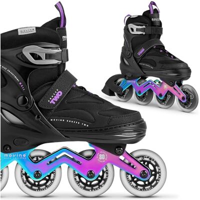 Movino Inline Skates Cruzer Two Rollers en Ligne Réglables Inline Skates pour Femmes Filles Garçons Patins Inline pour Adolescents et Adultes Grandes Roues 80 mm Patin A Roulette, L (38-41) - Publicité Movino Inline Skates Cruzer Two Rollers en Ligne Réglables Inline Skates pour Femmes Filles Garçons Patins Inline pour Adolescents et Adultes Grandes Roues 80 mm Patin A Roulette, L (38-41) - Publicité
