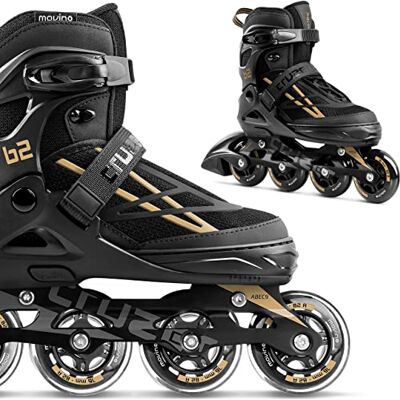 Movino Patins à roulettes en Ligne Cruzer B2 Réglables pour Femmes, Filles et Garçons, Modèle Loisir pour Adultes, Grandes Roues de 76 mm - Publicité Movino Patins à roulettes en Ligne Cruzer B2 Réglables pour Femmes, Filles et Garçons, Modèle Loisir pour Adultes, Grandes Roues de 76 mm - Publicité