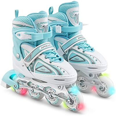 Apollo Super Blades Rollers en Ligne réglables, Tailles 31 à 42, LED - Publicité Apollo Super Blades Rollers en Ligne réglables, Tailles 31 à 42, LED - Publicité