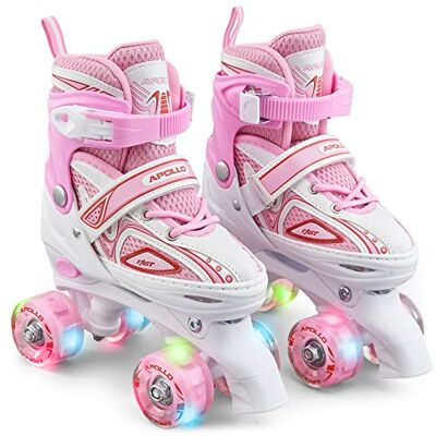 Apollo Patins à roulettes Super Quad X Pro Réglables, Tailles 31-42 - Publicité Apollo Patins à roulettes Super Quad X Pro Réglables, Tailles 31-42 - Publicité