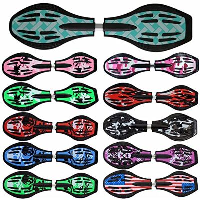 Waveboard FunTomia Original avec roulements ABEC9, sac inclus (Différents motifs de couleur) (Turquoise/Tresse) - Publicité Waveboard FunTomia Original avec roulements ABEC9, sac inclus (Différents motifs de couleur) (Turquoise/Tresse) - Publicité