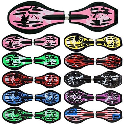 Waveboard FunTomia Original avec roulements ABEC9, sac inclus (Différents motifs de couleur) (Rose/Fleur) - Publicité Waveboard FunTomia Original avec roulements ABEC9, sac inclus (Différents motifs de couleur) (Rose/Fleur) - Publicité