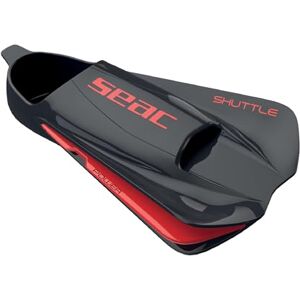 Seac Palmes courtes unisexes Shuttle 100 % silicone pour la natation conçues pour l'entraînement de force ou de cardio, noir/rouge, 42,5/43,5 - Publicité Seac Palmes courtes unisexes Shuttle 100 % silicone pour la natation conçues pour l'entraînement de force ou de cardio, noir/rouge, 42,5/43,5 - Publicité