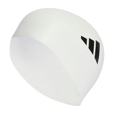 Adidas Mixte 3-Stripes Swim Cap, White/Black, One Size - Publicité Adidas Mixte 3-Stripes Swim Cap, White/Black, One Size - Publicité