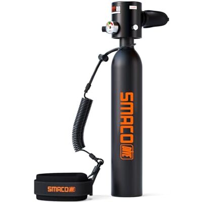 SMACO S300 Mini Bouteille de Plongée Rechargeable 0,5L Petite Bouteille de Plongee sous-Marine Mini Bouteille d'oxygène Plongee pour Respirer sous l'eau Nettoyage du Bateau Source d'air de Secours - Publicité SMACO S300 Mini Bouteille de Plongée Rechargeable 0,5L Petite Bouteille de Plongee sous-Marine Mini Bouteille d'oxygène Plongee pour Respirer sous l'eau Nettoyage du Bateau Source d'air de Secours - Publicité
