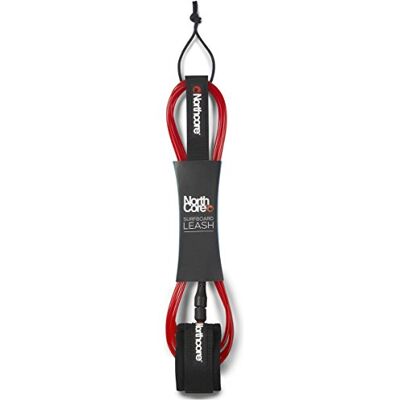 Northcore 6mm Surfboard Leash 8'0'' (Red) - Publicité Northcore 6mm Surfboard Leash 8'0'' (Red) - Publicité