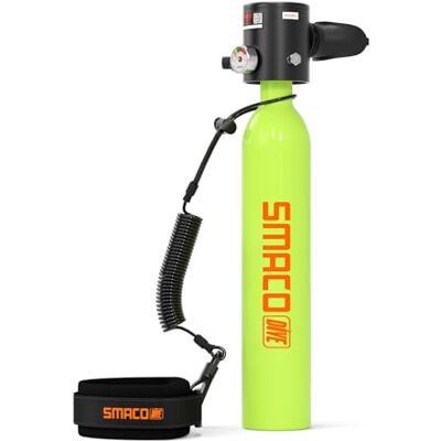 SMACO Mini Bouteille de Plongée Rechargeable 0,5L Petite Bouteille de Plongee sous-Marine Mini Bouteille d'oxygène Plongee pour Respirer sous l'eau Nettoyage du Bateau Source d'air de Secours S300 - Publicité SMACO Mini Bouteille de Plongée Rechargeable 0,5L Petite Bouteille de Plongee sous-Marine Mini Bouteille d'oxygène Plongee pour Respirer sous l'eau Nettoyage du Bateau Source d'air de Secours S300 - Publicité