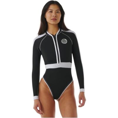 Rip Curl 2024 Womens X Victoria Vergara G-Bomb Front Zip 2mm Springsuit 13EWSP Black/White - Publicité Rip Curl 2024 Womens X Victoria Vergara G-Bomb Front Zip 2mm Springsuit 13EWSP Black/White - Publicité