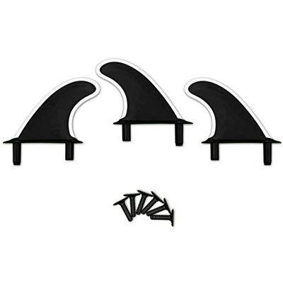 iBOARD Ailerons en mousse pour planche de surf 3 ailerons et boulons noirs et blancs - Publicité iBOARD Ailerons en mousse pour planche de surf 3 ailerons et boulons noirs et blancs - Publicité