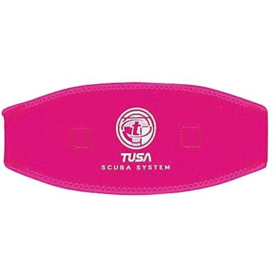 Tusa Cache-sangle en néoprène pour masque de plongée Rose Rose - Publicité Tusa Cache-sangle en néoprène pour masque de plongée Rose Rose - Publicité
