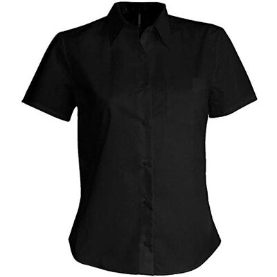 Kariban Judith > Chemise Manches Courtes Femme Noir, XS, Femme - Publicité Kariban Judith > Chemise Manches Courtes Femme Noir, XS, Femme - Publicité