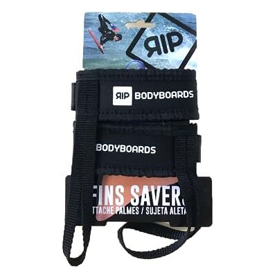 RIP Bodyboard Paire de Leash Palmes Fin Savers Black Noir - Publicité RIP Bodyboard Paire de Leash Palmes Fin Savers Black Noir - Publicité