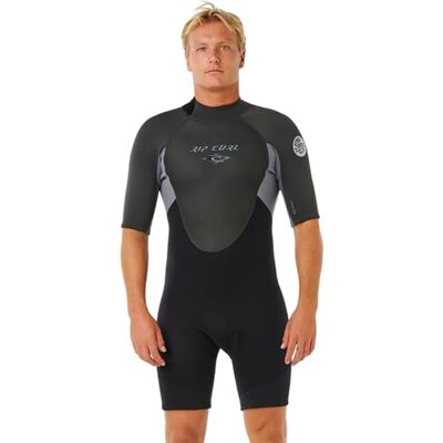 Rip Curl 2026 Hommes Omega 2mm Back Zip Shorty Combinaison Néoprène 128MSP Grey - Publicité Rip Curl 2026 Hommes Omega 2mm Back Zip Shorty Combinaison Néoprène 128MSP Grey - Publicité