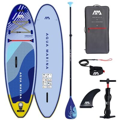Aqua Marina Vibrant Planche à pagaie Gonflable pour Enfant 2,4 m - Publicité Aqua Marina Vibrant Planche à pagaie Gonflable pour Enfant 2,4 m - Publicité