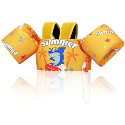 MoKo Gilet Natation Enfant avec Brassards Avec brassards, ajustable, confort optimal, aide à l'apprentissage de la natation, idéal plage et activités aquatiques - Publicité MoKo Gilet Natation Enfant avec Brassards Avec brassards, ajustable, confort optimal, aide à l'apprentissage de la natation, idéal plage et activités aquatiques - Publicité