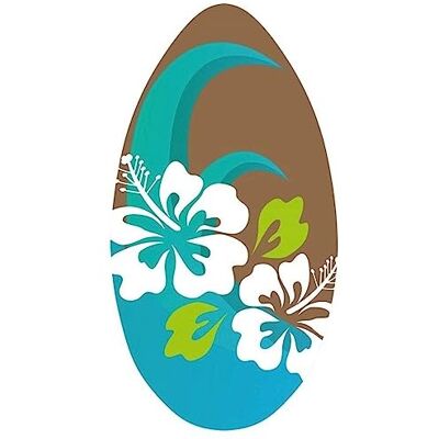 SportX Skimboard Planche de surf en bois avec motif floral 96 cm - Publicité SportX Skimboard Planche de surf en bois avec motif floral 96 cm - Publicité