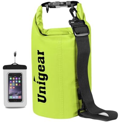 Unigear Sac Étanche Nautique PVC Dry Bag 2-55 L avec Pochette Téléphone Sac imperméable à fermeture roulée, tailles 2 à 55 L, pour paddle, kayak, pêche, camping, plage et sports aquatiques - Publicité Unigear Sac Étanche Nautique PVC Dry Bag 2-55 L avec Pochette Téléphone Sac imperméable à fermeture roulée, tailles 2 à 55 L, pour paddle, kayak, pêche, camping, plage et sports aquatiques - Publicité