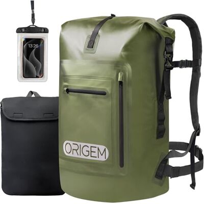 Origem Sac à Dos Étanche Nautique 35L 55L 85L pour Kayak Pêche Bateau Panneau dorsal rembourré, bretelles confortables, sacoche Ordinateur Portable, sac étanche nautique pour voyage et plein air - Publicité Origem Sac à Dos Étanche Nautique 35L 55L 85L pour Kayak Pêche Bateau Panneau dorsal rembourré, bretelles confortables, sacoche Ordinateur Portable, sac étanche nautique pour voyage et plein air - Publicité