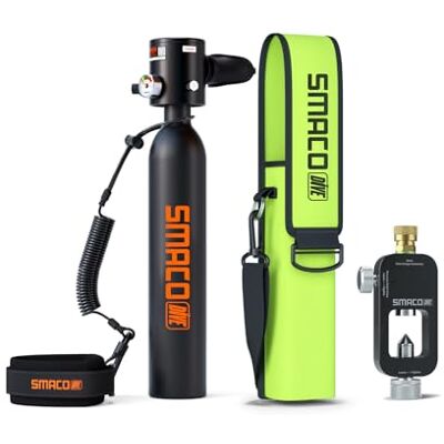 SMACO S300 Mini Bouteille de Plongée Rechargeable 0,5L Petite Bouteille de Plongee sous-Marine Mini Bouteille d'oxygène Plongee pour Respirer sous l'eau Nettoyage du Bateau Source d'air de Secours - Publicité SMACO S300 Mini Bouteille de Plongée Rechargeable 0,5L Petite Bouteille de Plongee sous-Marine Mini Bouteille d'oxygène Plongee pour Respirer sous l'eau Nettoyage du Bateau Source d'air de Secours - Publicité