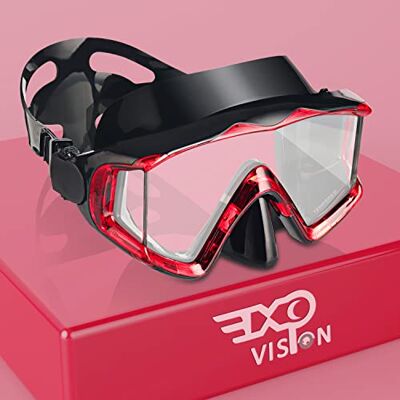 Vision Masque de plongée Pano 3 Adulte Masque de plongée en Verre trempé Lunettes de plongée Anti-buée Lunettes de Natation avec Couvre-Nez pour la plongée en apnée, la plongée en apnée, la Natation - Publicité Vision Masque de plongée Pano 3 Adulte Masque de plongée en Verre trempé Lunettes de plongée Anti-buée Lunettes de Natation avec Couvre-Nez pour la plongée en apnée, la plongée en apnée, la Natation - Publicité