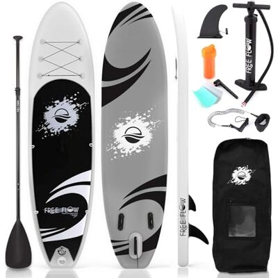 SereneLife SLSUPB06 Paddleboard - Inclut accessoires - 10ft - Max 125kg - Blanc - Stand-Up Paddle - Publicité SereneLife SLSUPB06 Paddleboard - Inclut accessoires - 10ft - Max 125kg - Blanc - Stand-Up Paddle - Publicité