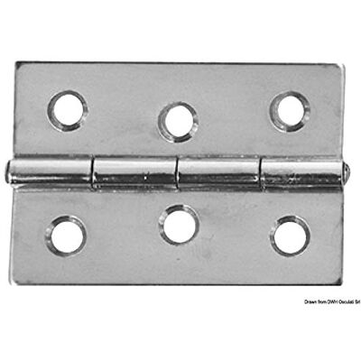 Charnière en Acier Inoxydable Osculati M6 - Rectangulaire, Finition Miroir - Publicité Charnière en Acier Inoxydable Osculati M6 - Rectangulaire, Finition Miroir - Publicité