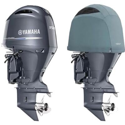 Oceansouth Housses de moteur hors-bord ventilées Custom Yamaha ((Gris, F150D-F200F 4CYL 2,8 L (de 2015 à 2022))) - Publicité Oceansouth Housses de moteur hors-bord ventilées Custom Yamaha ((Gris, F150D-F200F 4CYL 2,8 L (de 2015 à 2022))) - Publicité